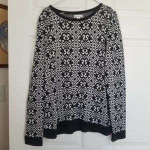 Croft and Barrow black-and-white knit sweater